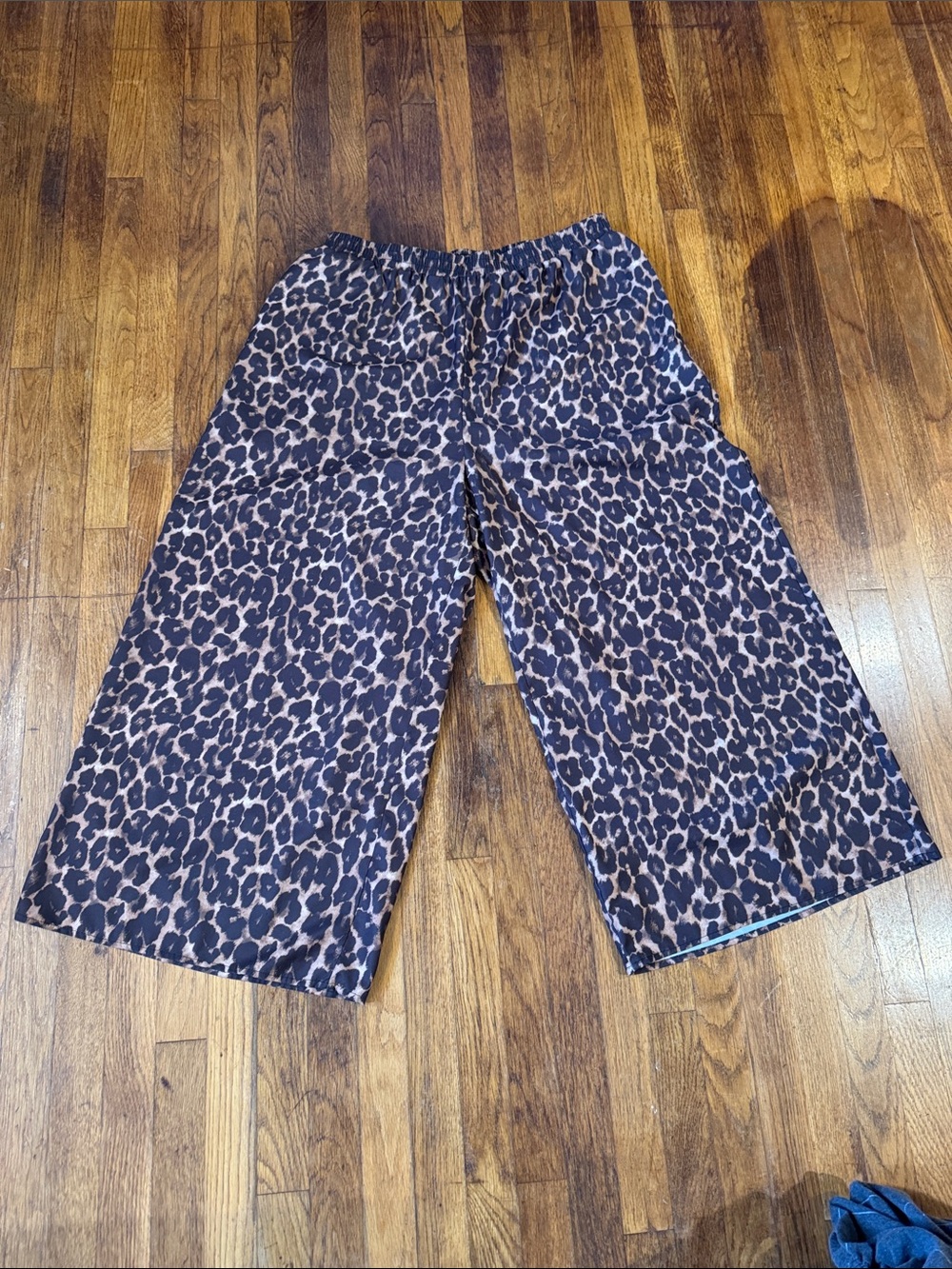 Cider Leopard Print Wide-Leg Pants - Brown & Black